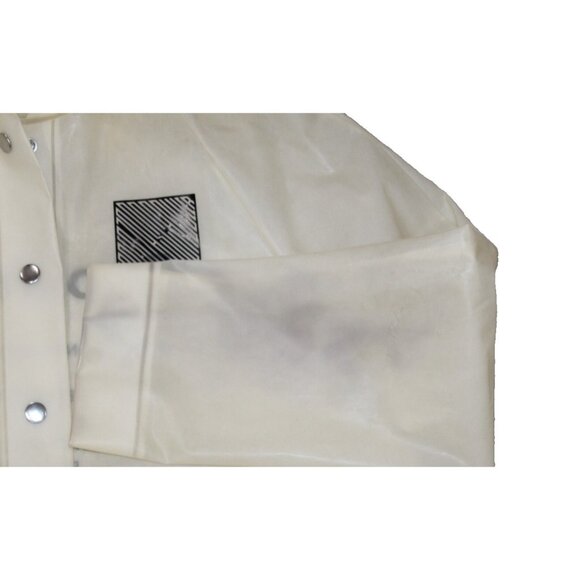 PROENZA SCHOULER Pocket Detail Rain Jacket Snap Clear Hooded Coat One Size OS - Picture 13 of 14